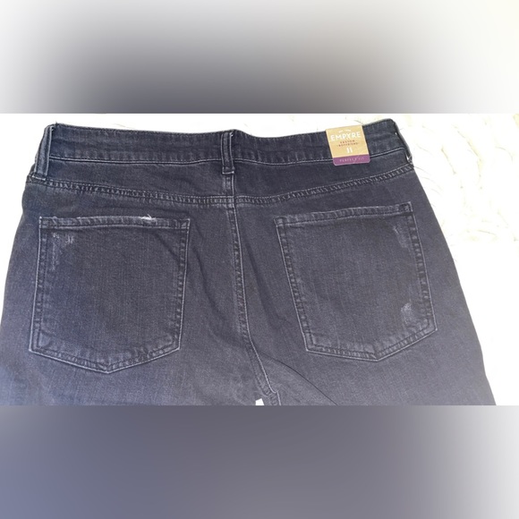 BRAND NEW WITH TAGS EMPYRE EASTON BLACK RIPPED BOYFRIEND COTTON JEANS SZ 11 lady - Picture 5 of 8